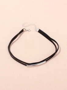 Multilayer Velvet Curved Choker Double Layer Collar Gothic Black Punk Accessories