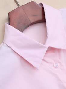 1入實色迷你polo衫領子,簡約式半身襯衫領子,內配假領子 - 粉色 - 查看 3