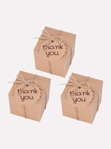 10 piezas Caja de papel de regalo minimalista - Multicolor - Ver 1