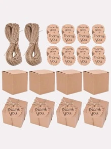 10 piezas Caja de papel de regalo minimalista - Multicolor - Ver 2
