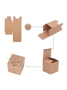 10 piezas Caja de papel de regalo minimalista - Multicolor - Ver 4