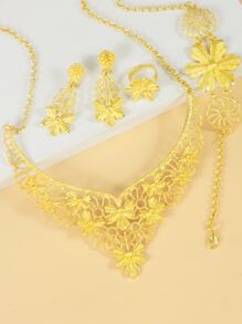 Bộ trang sức trang trí hoa 5 cái - Vàng - Xem 4