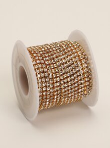 1卷450cm水鑽裝飾鏈條DIY首飾配件 - 金黃色 - 查看 1