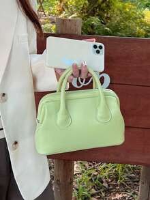 Double Handle Bag - Green - View 2
