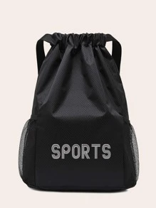 Balo lưới họa tiết chữ cái dung tích lớn có dây rút dành cho bé gái tuổi teen, phụ nữ, học sinh trung học cơ sở, trung học phổ thông & đại học, hoàn hảo cho đại học, thể thao, du lịch & trở lại trường, túi lưới cho trường học ba lô đi học, cặp đi học, dung tích lớn, di động, thích hợp cho bé gái tuổi teen, phụ nữ sinh viên đại học, hoàn hảo cho trở lại trường, ngày đầu tiên đến trường, đại học, trung học cơ sở, trung học phổ thông, sân vận động, thể thao - màu đen - Xem 1