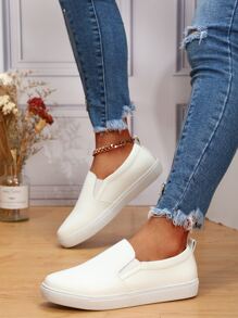 極簡樂福鞋 - 白色 - 查看 1