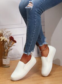 極簡樂福鞋 - 白色 - 查看 3