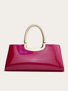 zijinling Patent Leather Handbag - Hot Pink - View 2