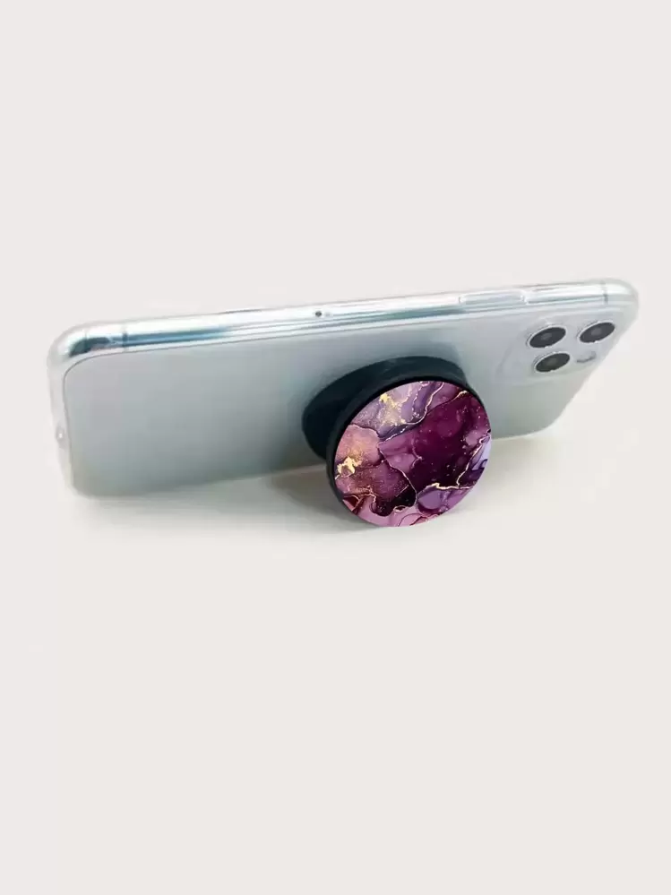 מחזיק טלפון בולט בהדפס שיש - ריבוי צבעים - ראה 2