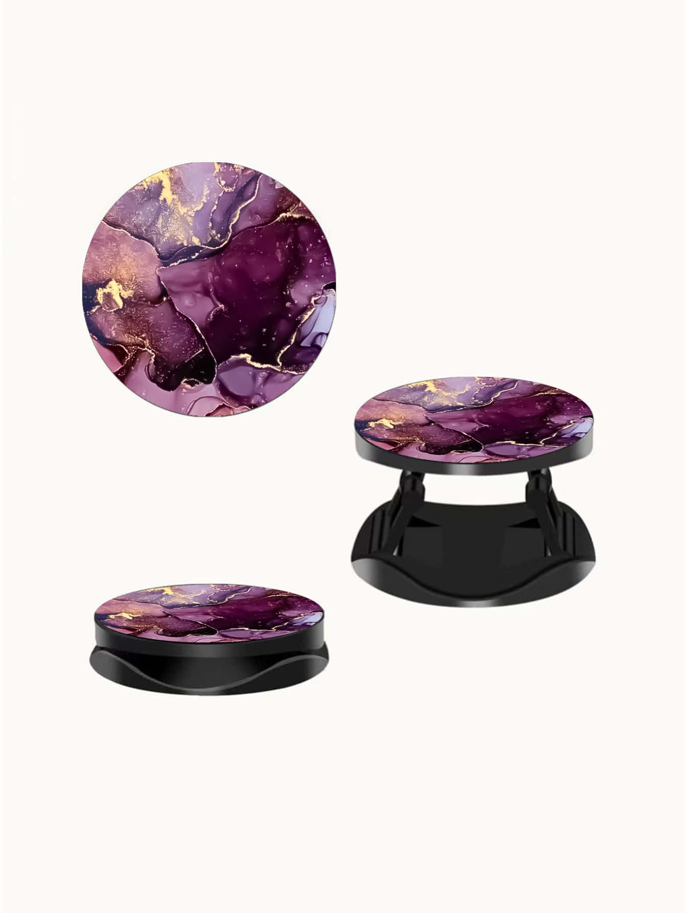 מחזיק טלפון בולט בהדפס שיש - ריבוי צבעים - ראה 3