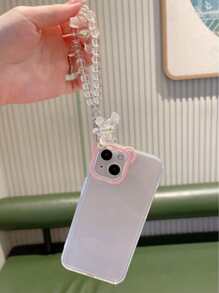 透明手機殼帶相機支架和手機掛繩 - 粉色 - 查看 3