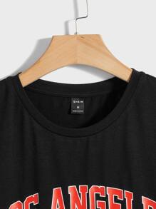 Manfinity RebelGame Men Letter Graphic Tank Top - Black - View 3