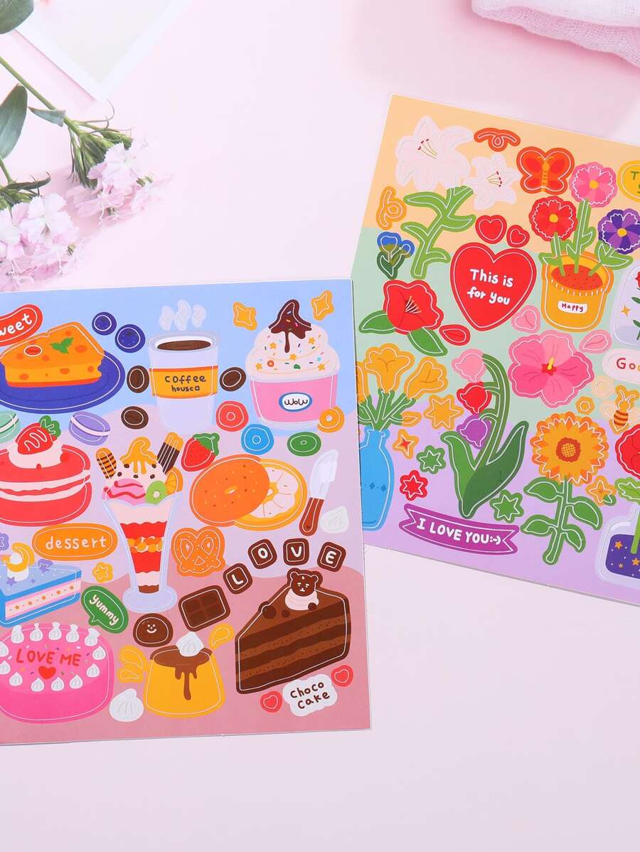 1入組隨機卡通DIY貼紙 - 彩色 - 查看 1