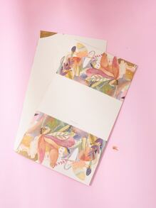 2入組花朵圖案便攜式禮品盒派對糖果盒 - 彩色 - 查看 3