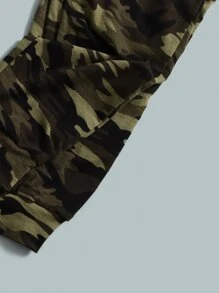 SHEIN Leap Crew 男孩迷彩和標語圖形t恤和運動褲 - 彩色 - 查看 4