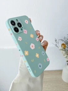 Flower Pattern Phone Case Compatible With IPhone 11,IPhone 13,Huawei P30 Pro - Mint Green - View 1
