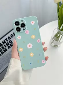 Flower Pattern Phone Case Compatible With IPhone 11,IPhone 13,Huawei P30 Pro - Mint Green - View 2