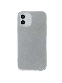 Funda de celular transparente con brillante papel - Plateado - Ver 2
