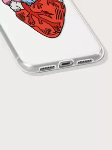 Heart Pattern Case Compatible With AirPods - Multicolor - View 3