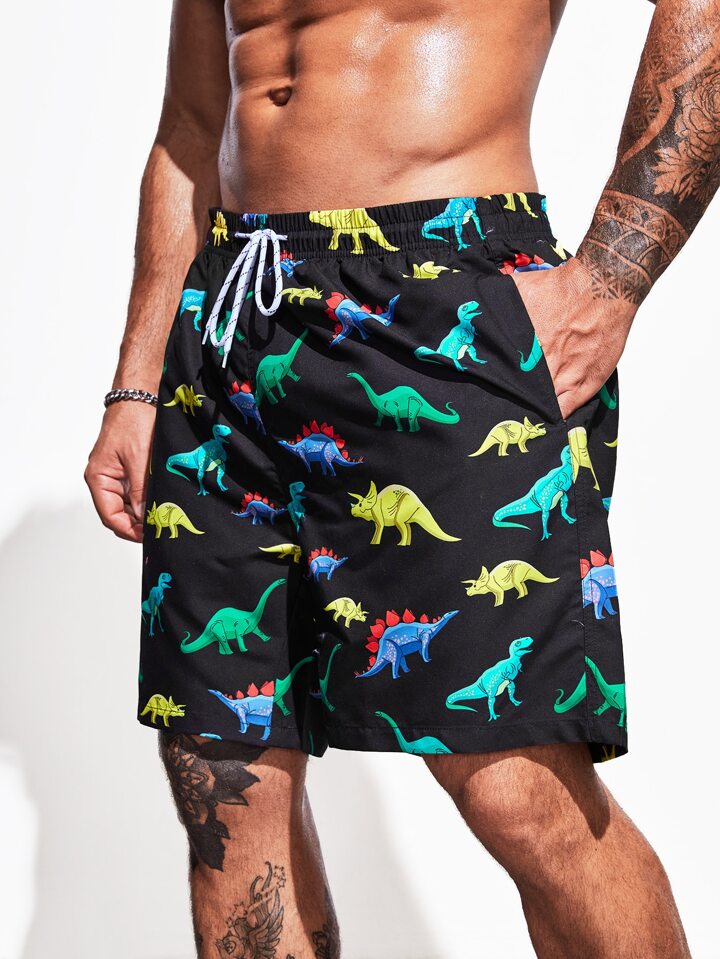Mens dinosaur swim trunks clearance