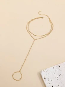 Thiết kế chuỗi rắn xếp lớp Vòng chân - Vàng - Xem 2