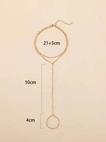 Thiết kế chuỗi rắn xếp lớp Vòng chân - Vàng - Xem 5