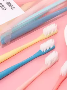 10pcs Minimalist Toothbrush Set Home Bathroom Decor Fall Decor Back To School - Multicolor - View 2