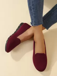 女士一腳蹬平底時尚戶外滌綸平底鞋