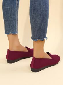 女士一腳蹬平底時尚戶外滌綸平底鞋