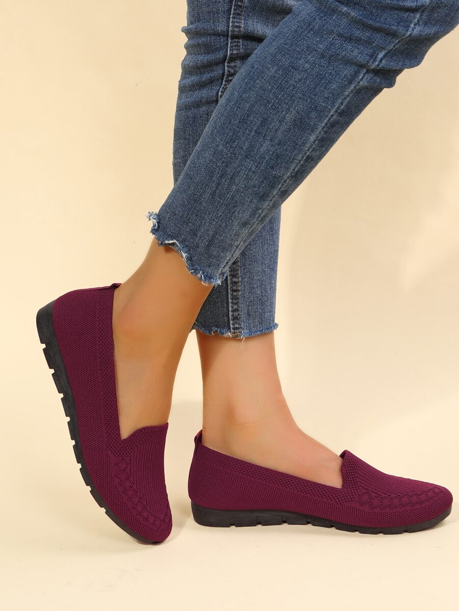 女士一腳蹬平底時尚戶外滌綸平底鞋