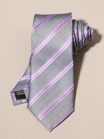 1 pieza Corbata a rayas para hombres, diseño elegante, versátil para todas las ocasiones, corbata para hombres