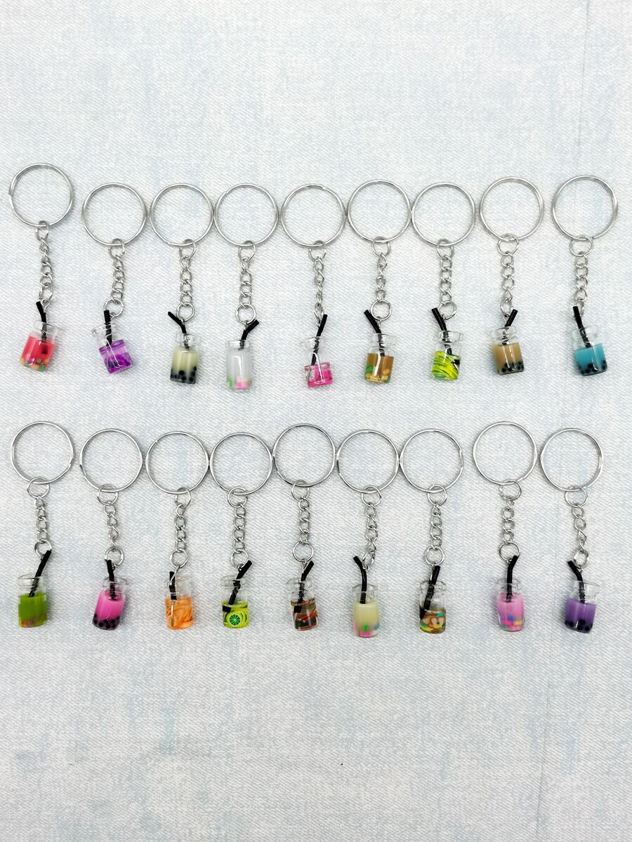 18 piezas Llavero accesorio bebida Taza - Multicolor - Ver 1