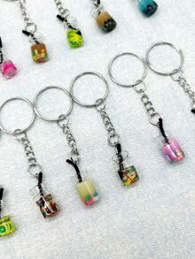 18 piezas Llavero accesorio bebida Taza - Multicolor - Ver 3