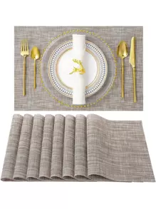 1 pieza Mantelito individual minimalista - Café integral - Ver 1