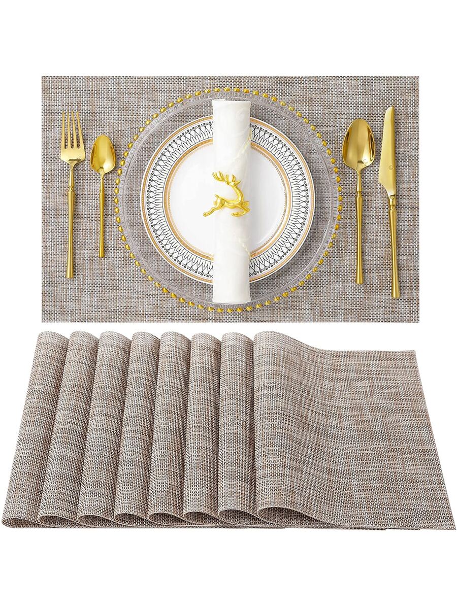 1 pieza Mantelito individual minimalista - Café integral - Ver 1