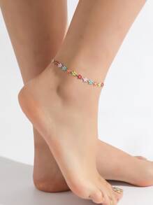 Vòng chân trang trí hoa đầy màu sắc - Nhiều màu - Xem 2