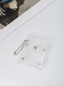 Clear Flap Case Lightweight Fashion For Anniversary For Birthday Gift For Gift White-Collar Workers For Male For Female School Stuff Wristlet Wallet For Women Wallet Mini Wallet Purse Wallet Coin Wallet