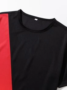 Manfinity Homme Men Two Tone Tee & Drawstring Waist Shorts - Multicolor - View 4