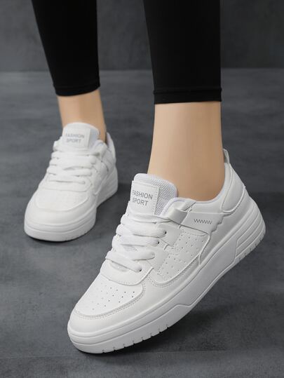 Chaussures en canevas pour femmes en automne/hiver, baskets décontractées blanches simples à tige basse, polyvalentes et légères