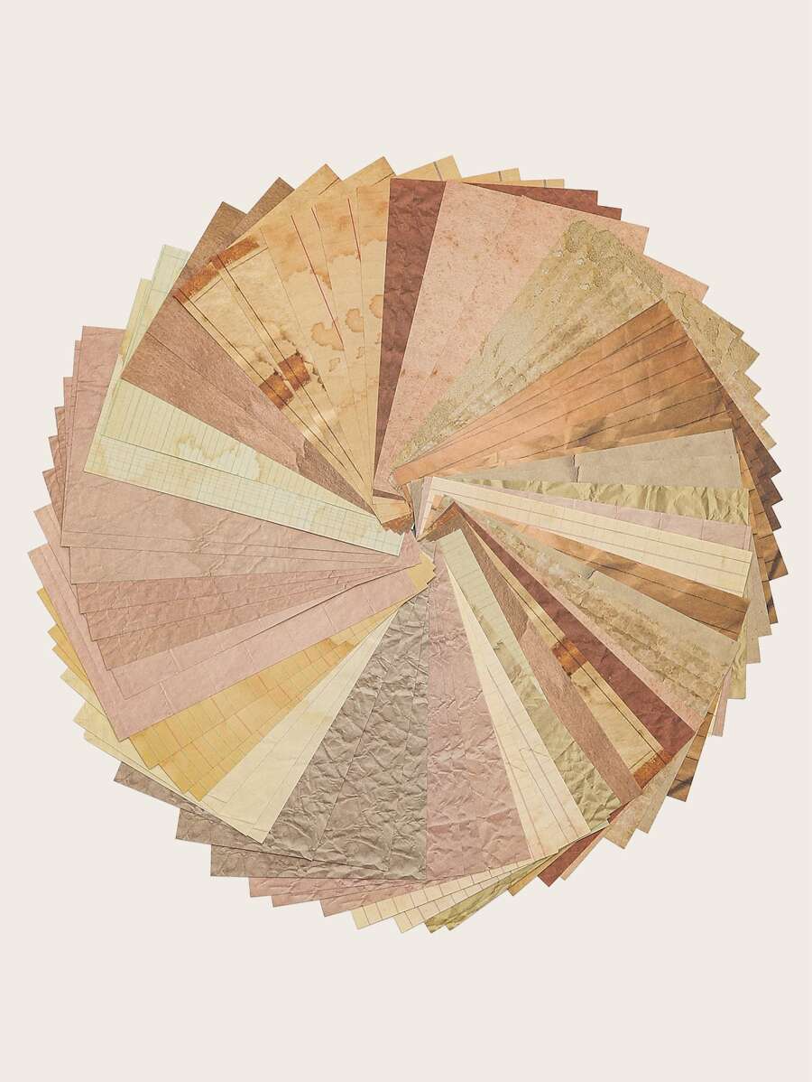 60pcs Vintage Material Paper - Multicolor - View 1