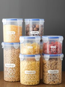 1 pieza frasco de plástico alimento almacenamiento - Multicolor - Ver 1