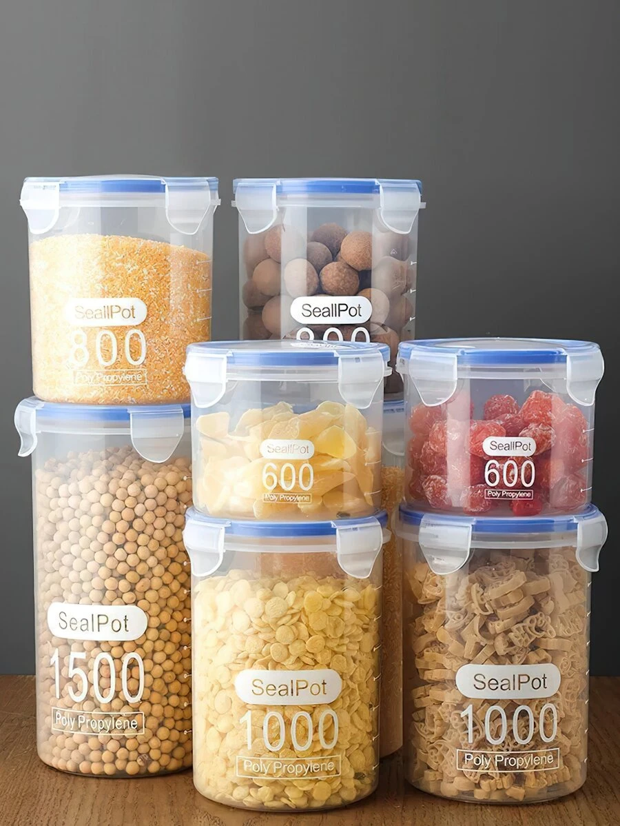 1 pieza frasco de plástico alimento almacenamiento - Multicolor - Ver 1