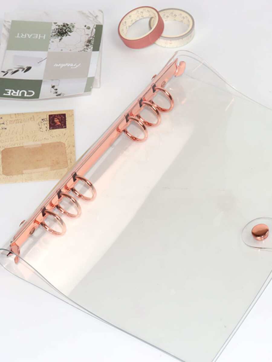 1pc A5 Binding Loose Leaf Cover - Rose Gold - View 1