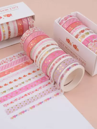 1/2/4 ask Bronzing Kreativ Washi-tejp, 2 meter, Junk Journal-klistermärken, Kreativ maskeringstejp, Scrapbooking-dekor, Journaling-dekor Tillbaka till skolan