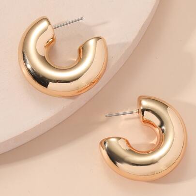 極簡風格開口耳環