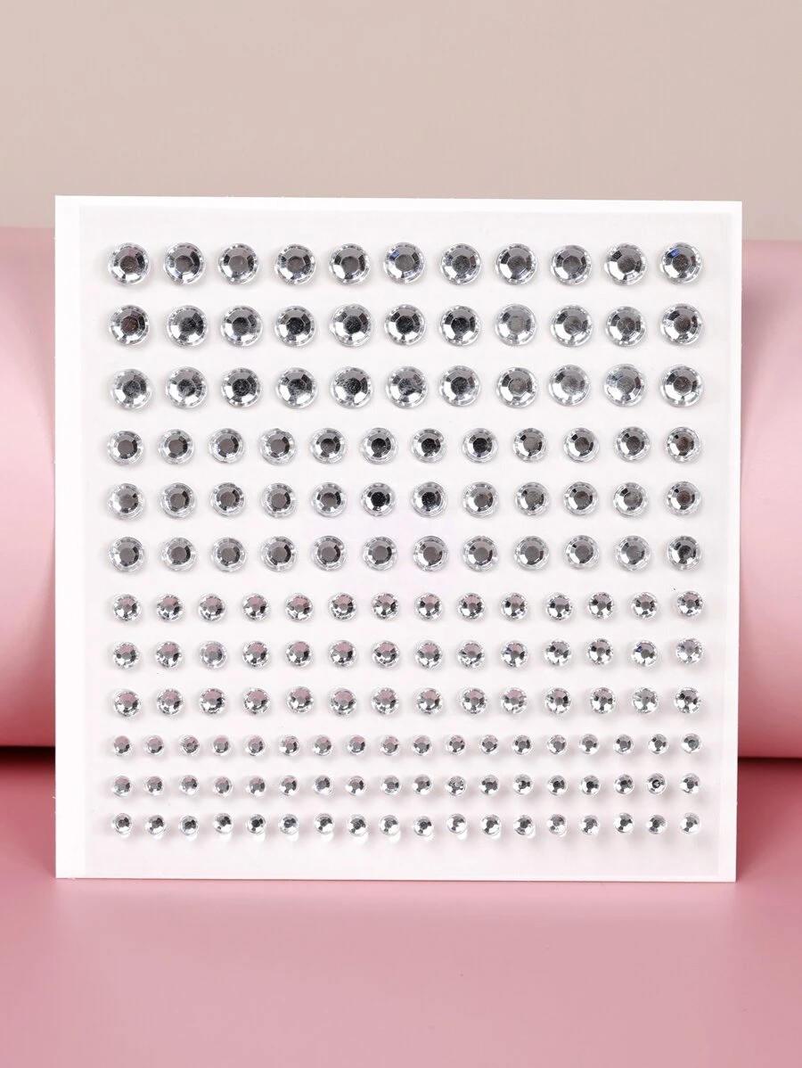 1 hoja Pegatina de tatuaje de ojo con diamante de imitación