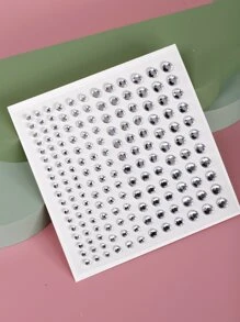 1 hoja Pegatina de tatuaje de ojo con diamante de imitación