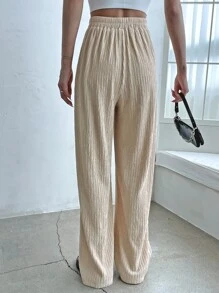 DAZY High Waist Wide Leg Trousers - Apricot - View 2