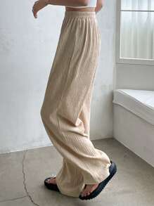 DAZY High Waist Wide Leg Trousers - Apricot - View 7