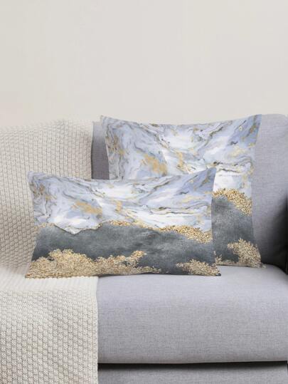 1 pezzo Federa per cuscino senza riempitivo con stampa marmo